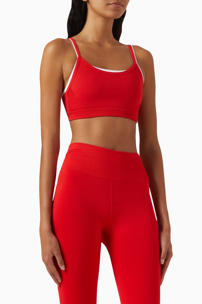 Form Seamless Kelsey Bra in Stretch Nylon, Red