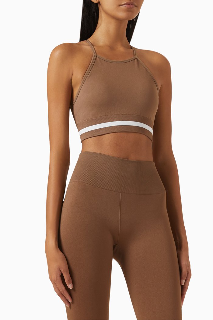 

Form Seamless Angie Top in Stretch Nylon, Brown