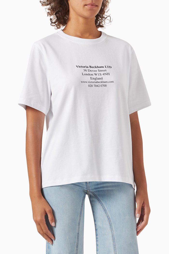 

Address-print T-shirt in Organic-cotton, White