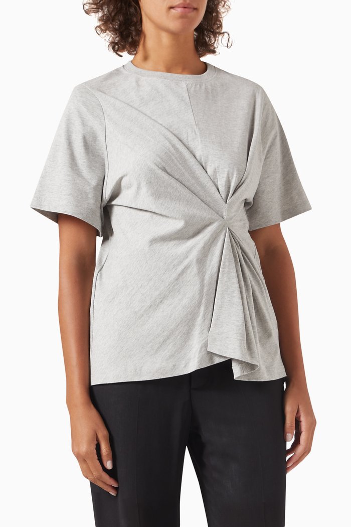 

Body Twist T-shirt in Cotton, Grey