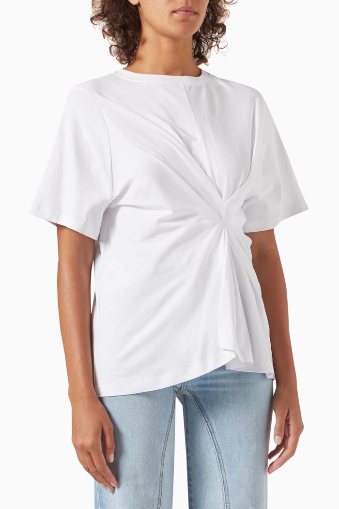 

Body Twist T-shirt in Cotton, White