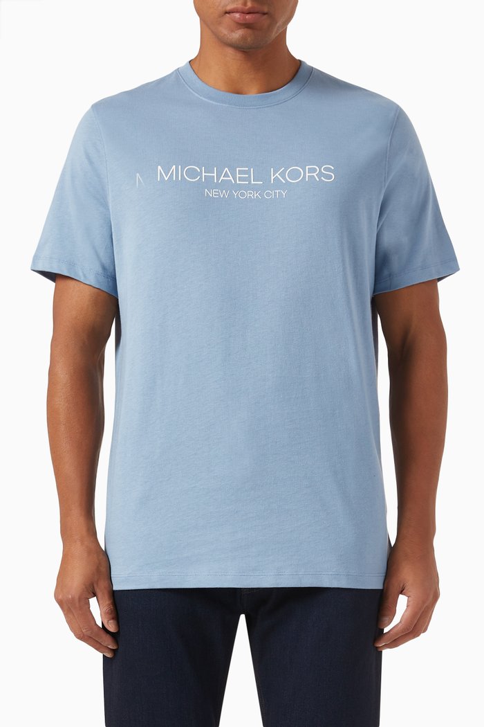 

Modern Logo T-shirt in Cotton, Blue