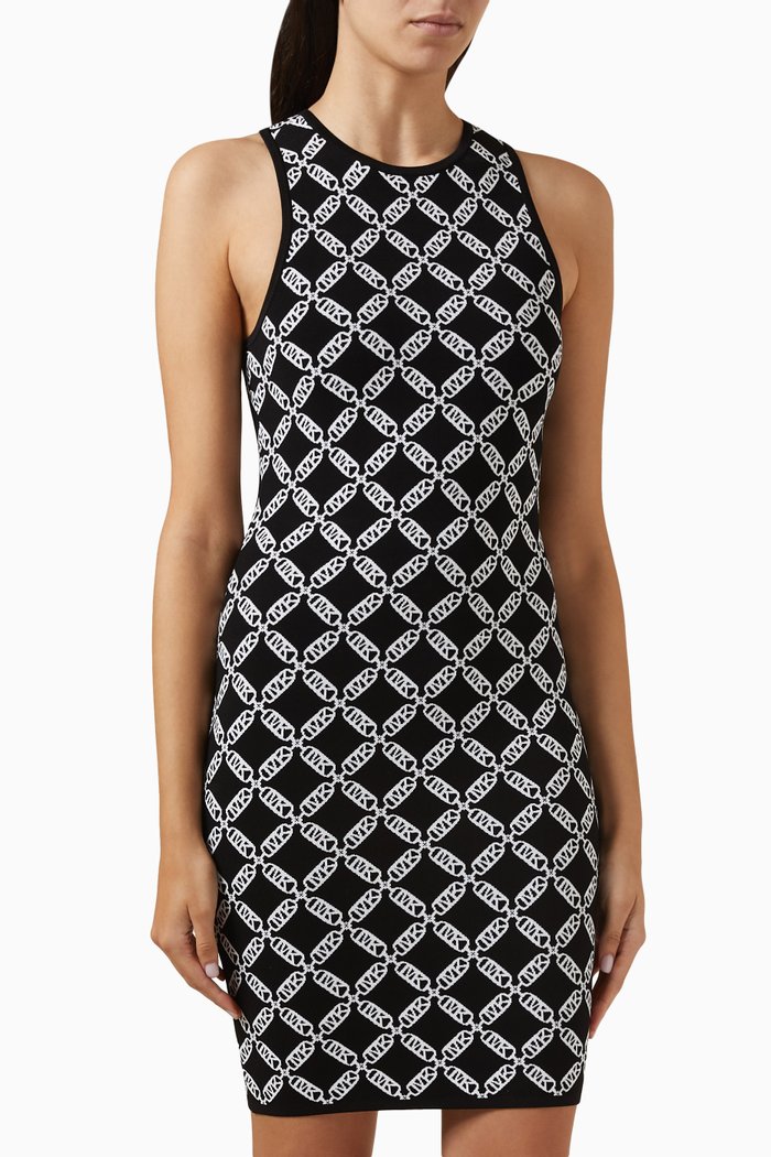 

Empire-logo Tank Dress in Recycled Viscose, Black