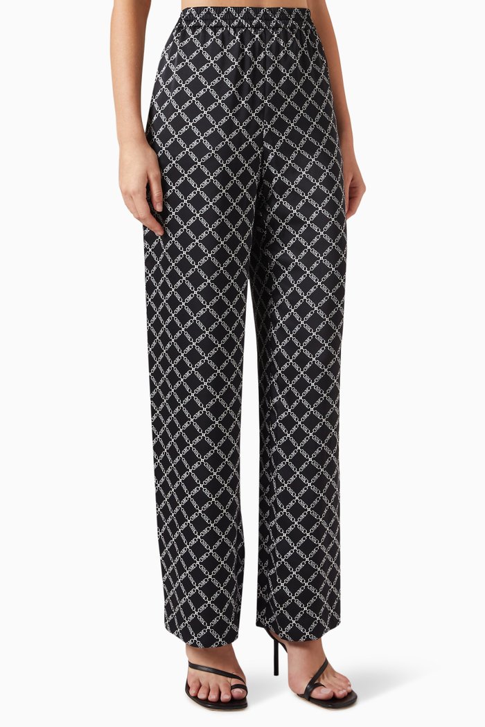 

Empire Logo Pyjama Pants in Satin, Multicolour