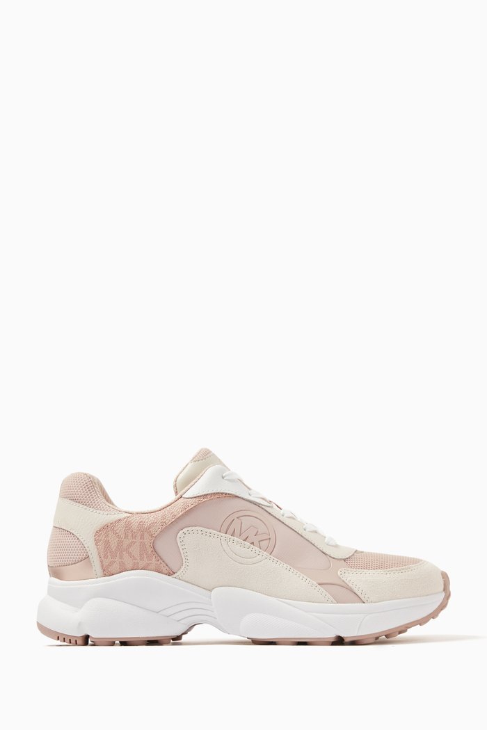 

Sami Sneakers in Logo-print Canvas, Pink