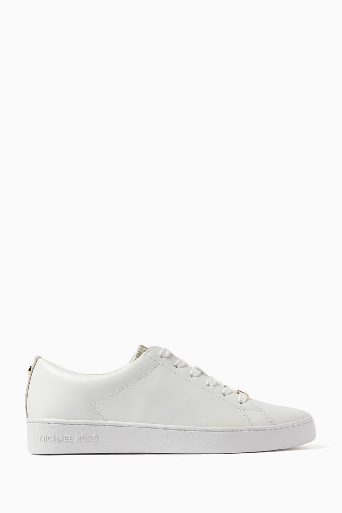 

Keaton Logo Sneakers in Leather, Neutral