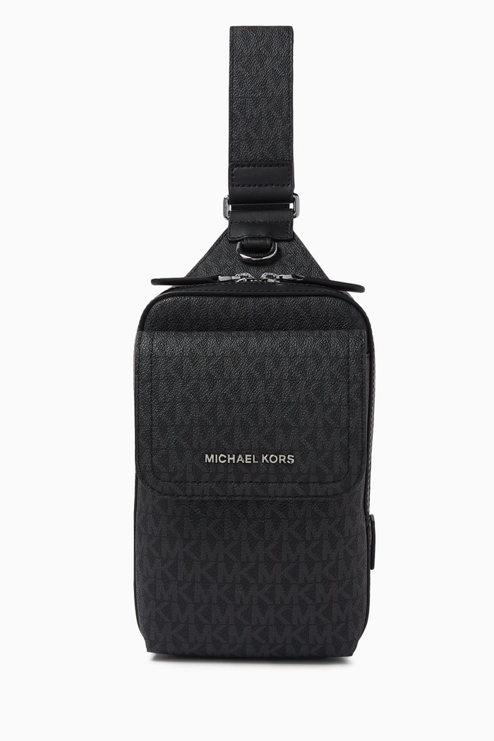 

Hudson Signature Sling Pack in Coated Canvas, Black