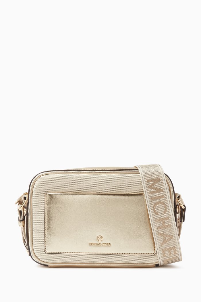 

Large Maeve Crossbody Bag in Canvas, Gold