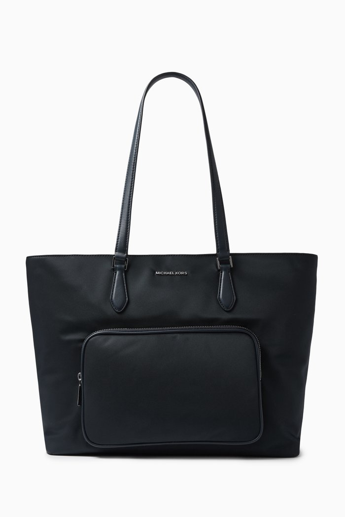

Large Cargo Pocket Tote Bag in Nylon, Black