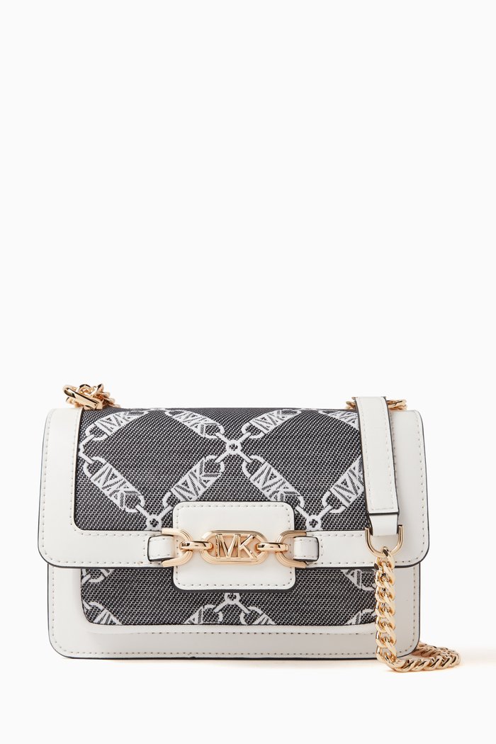 

Extra-small Heather Empire Logo Crossbody Bag in Canvas, Black