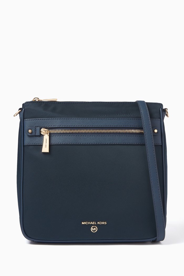 

Large Jet Set Messenger Bag in Nylon-gabardine, Blue