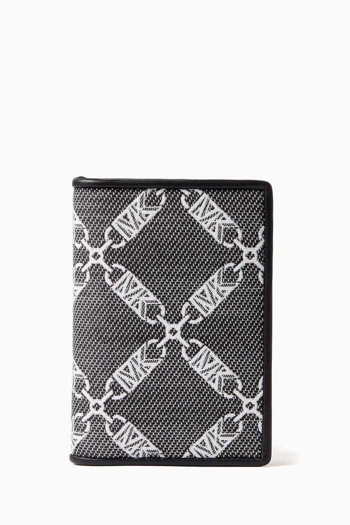 

Hudson Empire Logo Bi-fold Card Case in Jacquard, Black