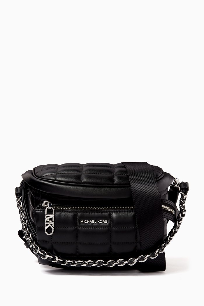 

Medium Slater Quilted Sling Bag in Leather, Black