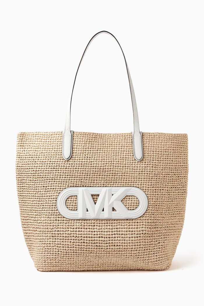 

Eliza Extra-Large Empire Tote bag in Raffia, Neutral