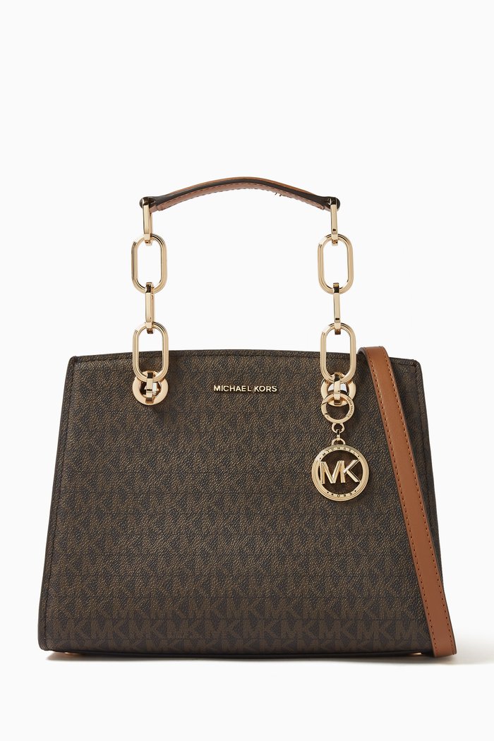 

Cynthia Tote Bag in Logo Canvas, Brown