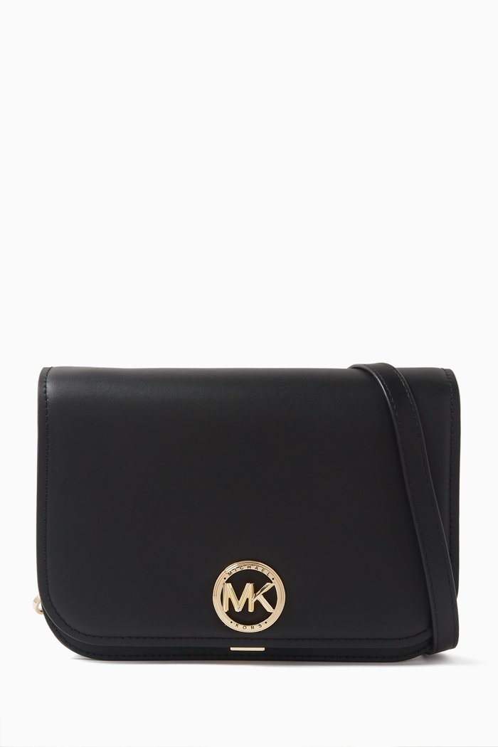 

Medium Delancey Messenger Bag in Leather, Black