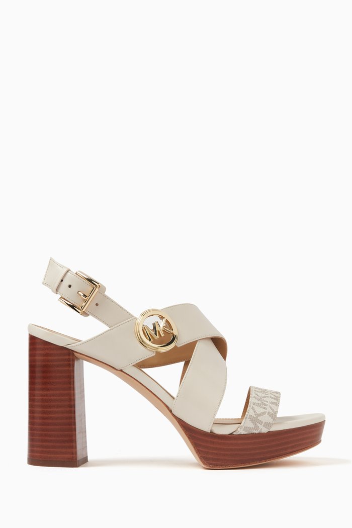 

Vera 100 Platform Sandals in Leather, Multicolour
