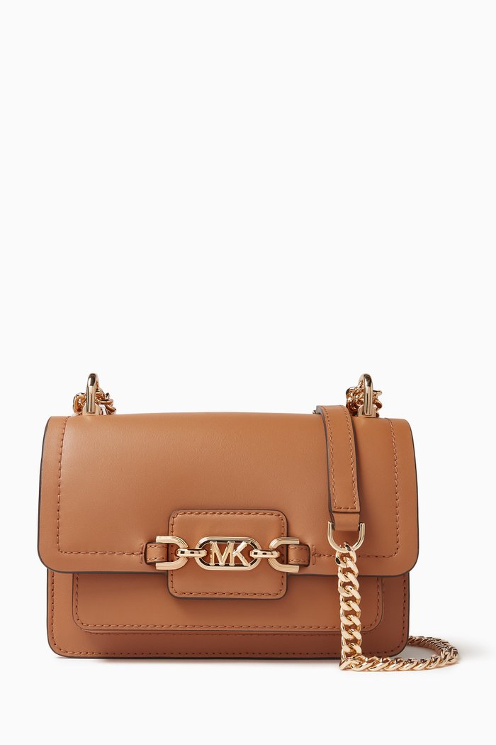 

Extra-small Heather Crossbody Bag in Leather, Brown
