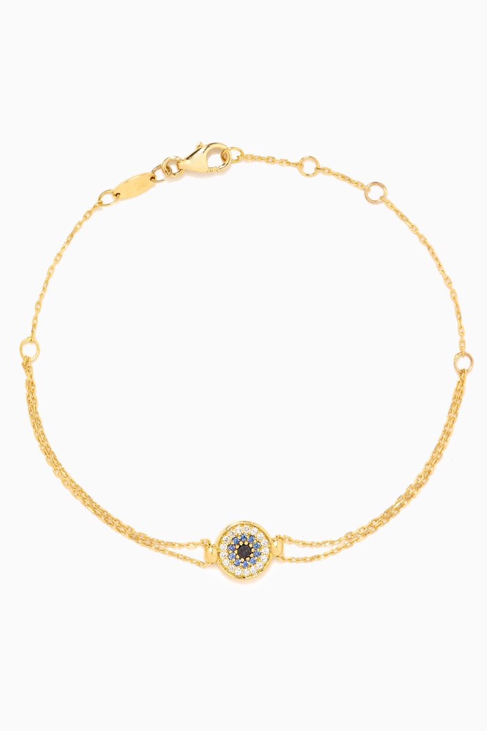 

Evil Eye Diamond Bracelet in 18kt Gold, Yellow