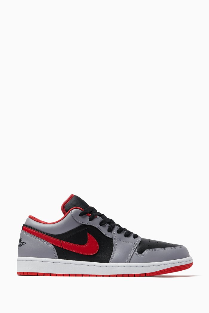 

Air Jordan 1 Low Sneakers in Leather, Grey