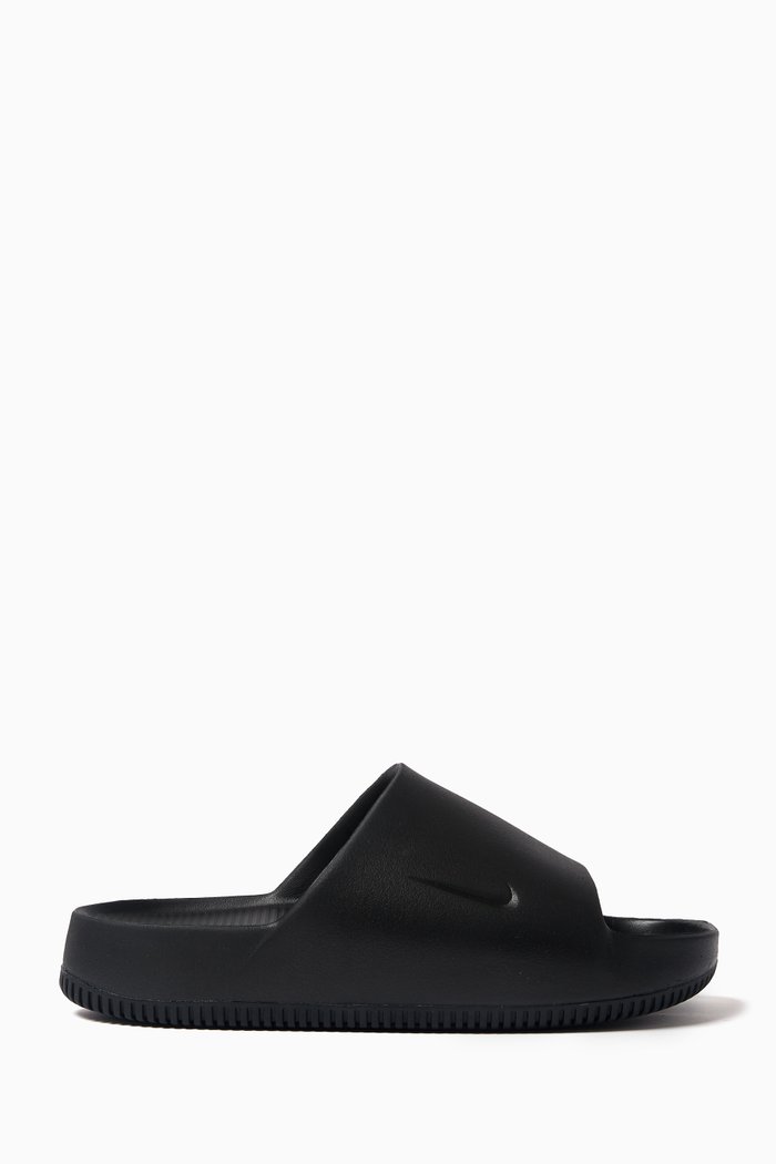 Calm Slides in Rubber, Black