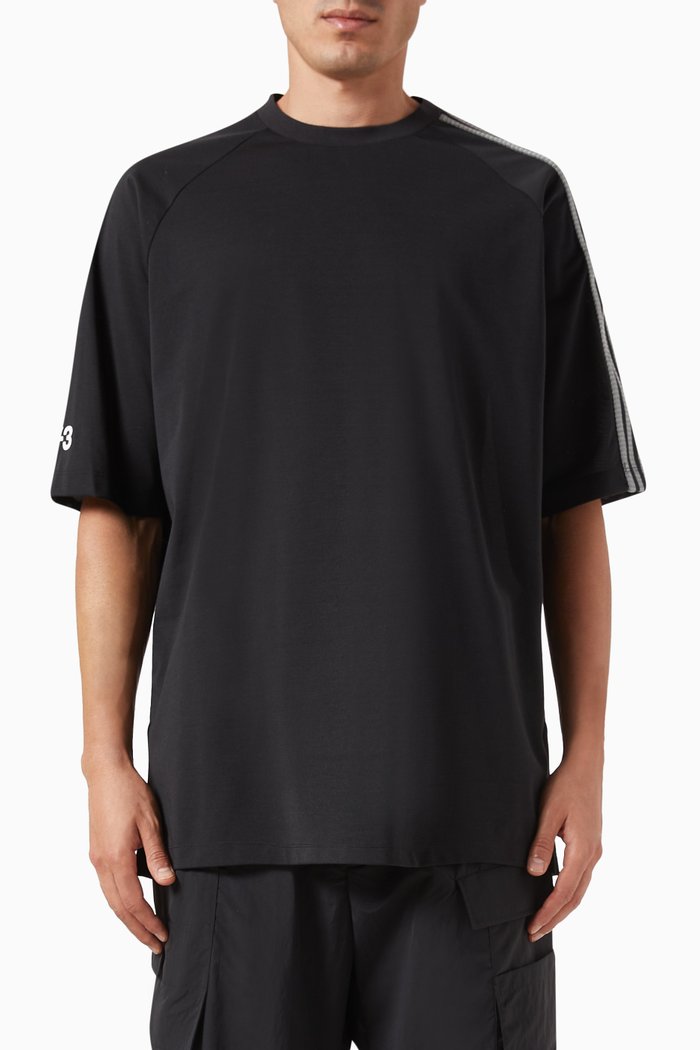

3-stripes T-shirt in Cotton-jersey, Black
