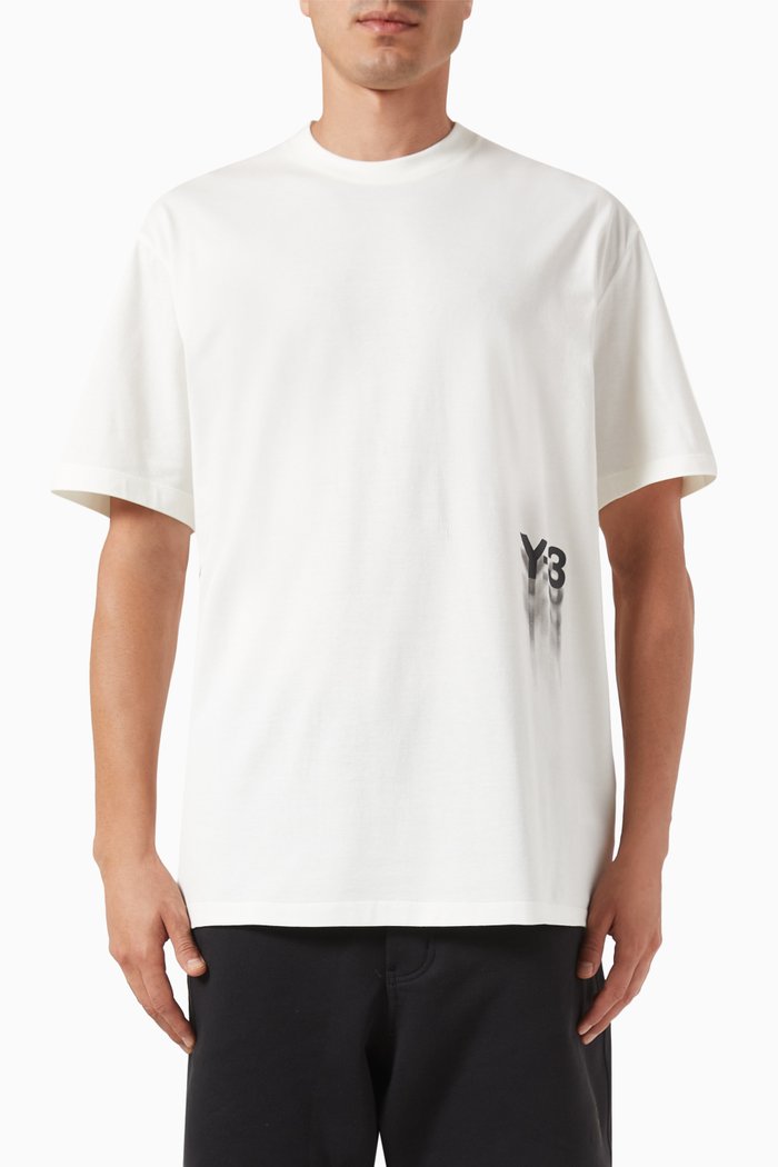 Graphic Print T-shirt in Cotton Jersey, Neutral