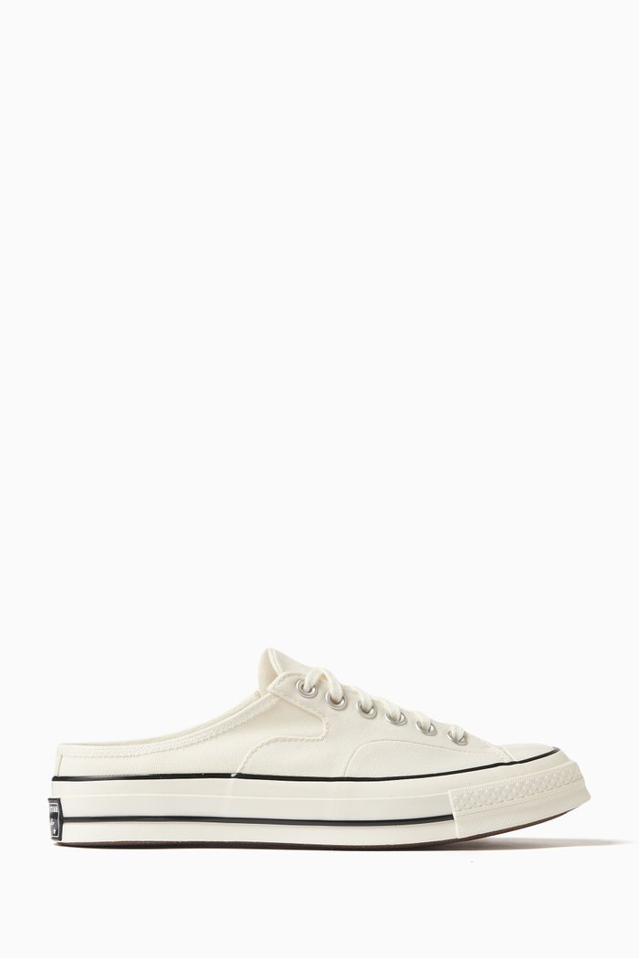 Chuck 70 Mules in Recycled Canvas, White