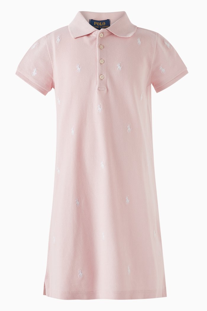 

Polo Pony Dress in Cotton-piqué, Pink