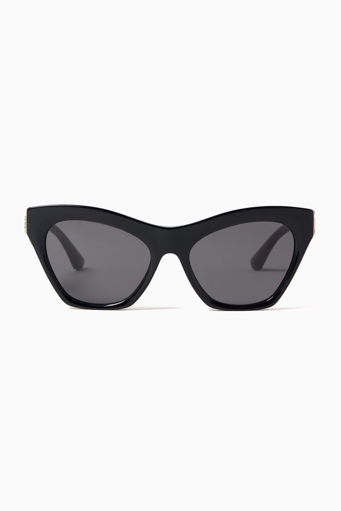 

Cat-eye Sunglasses in Acetate, Black