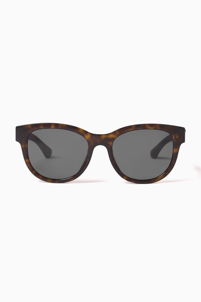 

Monogram Motif Oval Frame Sunglasses, Brown