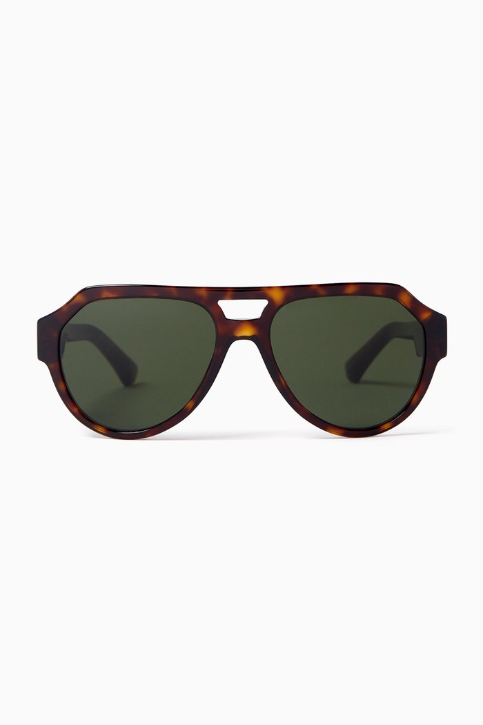 Square Sunglasses in Acetate, Brown