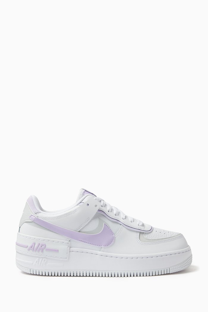 

Air Force 1 Shadow Sneakers in Leather, Purple