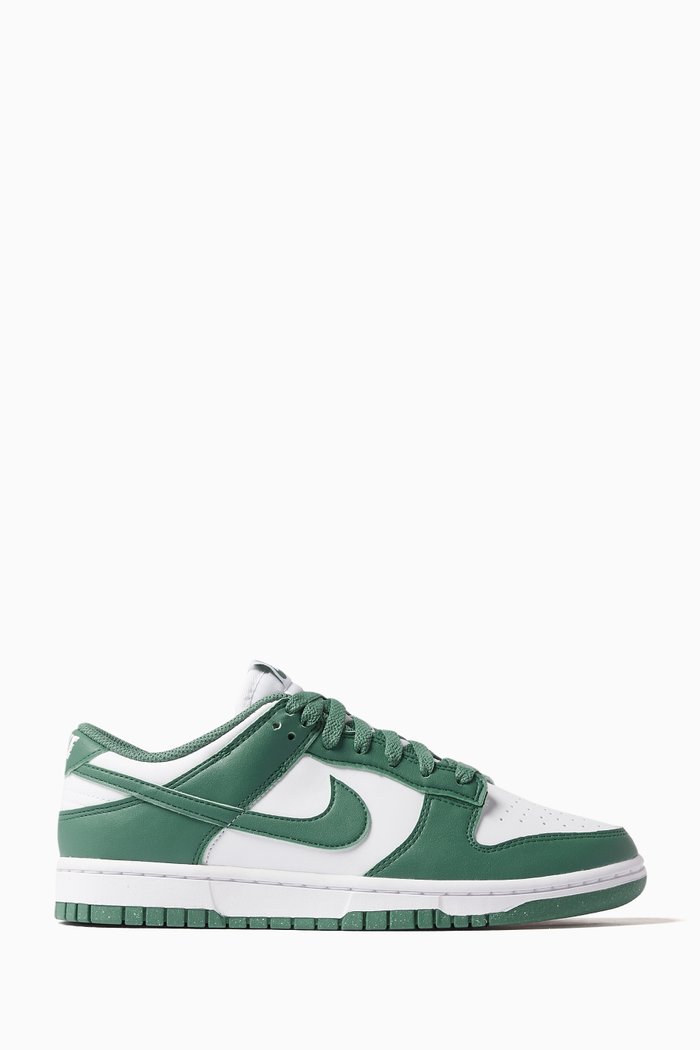 

Dunk Low Sneakers in Leather, Green