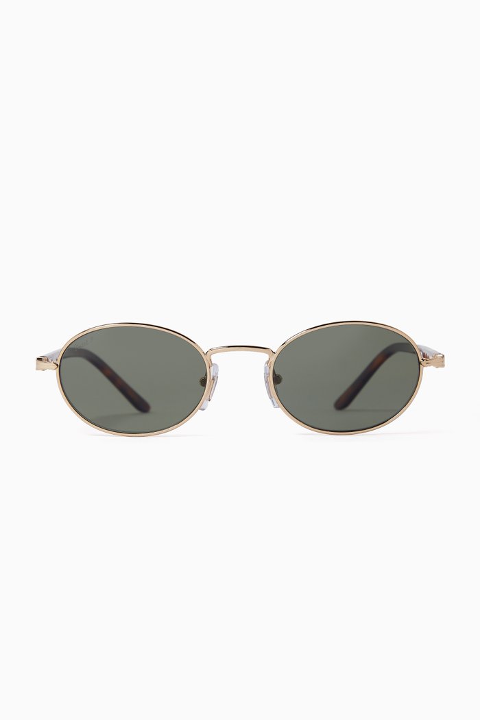 

Ida Round-frame Sunglasses in Metal, Gold