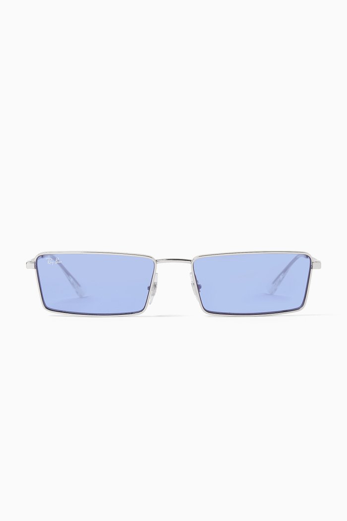 

Rectangle Sunglasses in Metal, Silver
