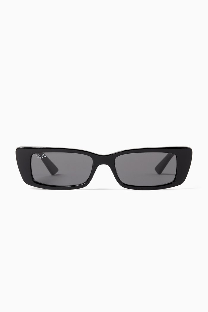 

Bio-based Rectangle Sunglasses in Acetate, Black