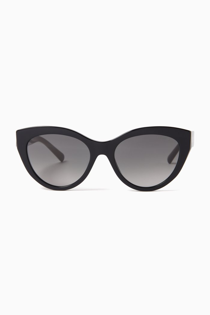 

Cat-eye Sunglasses in Acetate, Black