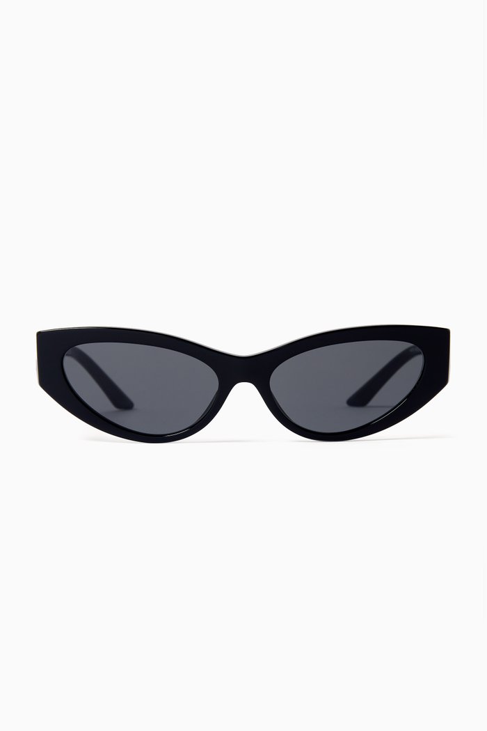 

Cat-eye Medusa Sunglasses in Acetate, Black