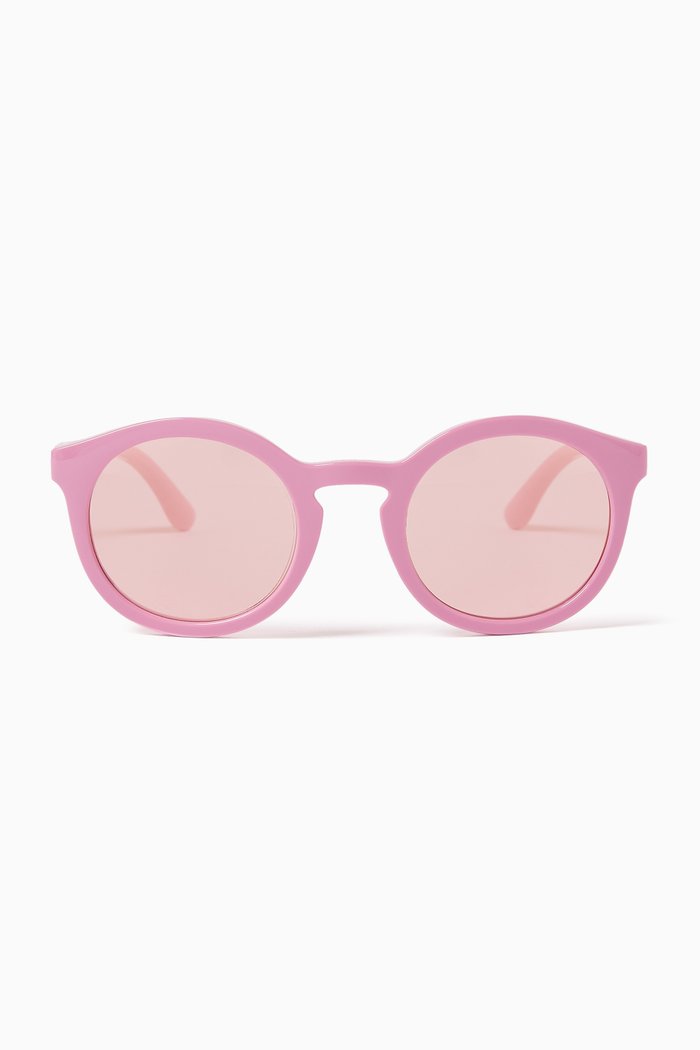 

Gamers Round Sunglasses in Acetate, Pink
