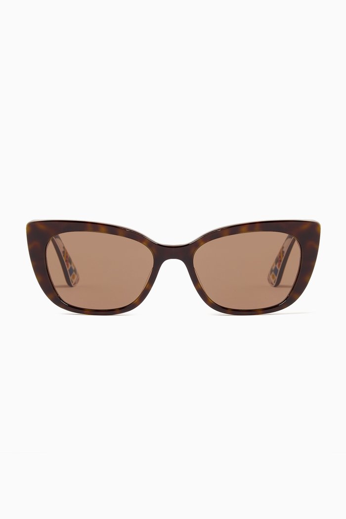 

Cat-eye Sunglasses in Acetate, Brown