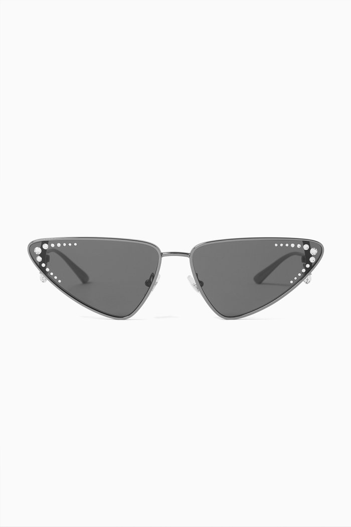 

Cat-eye Sunglasses in Metal, Silver