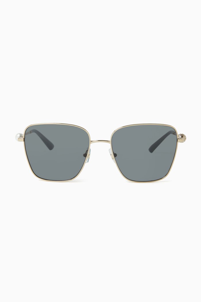 

Pillow Sunglasses in Metal, Gold