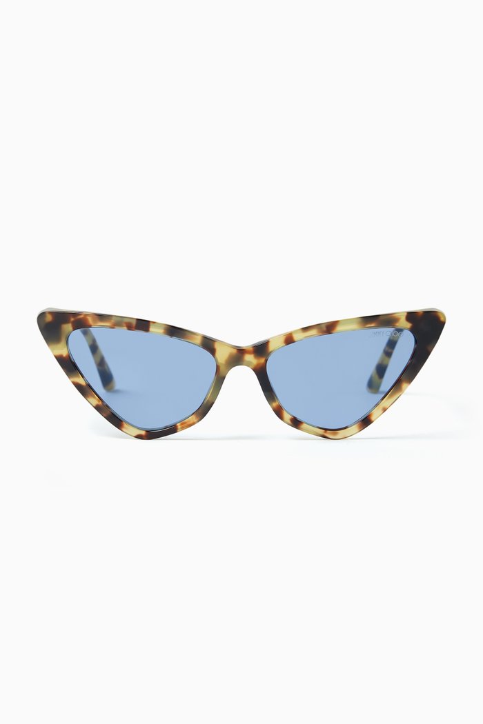

Cat-eye Sunglasses in Recycled Acetate, Brown