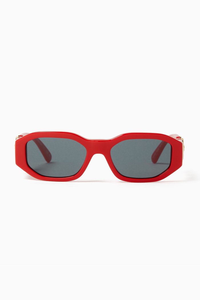 

Irregular Sunglasses in Acetate, Red