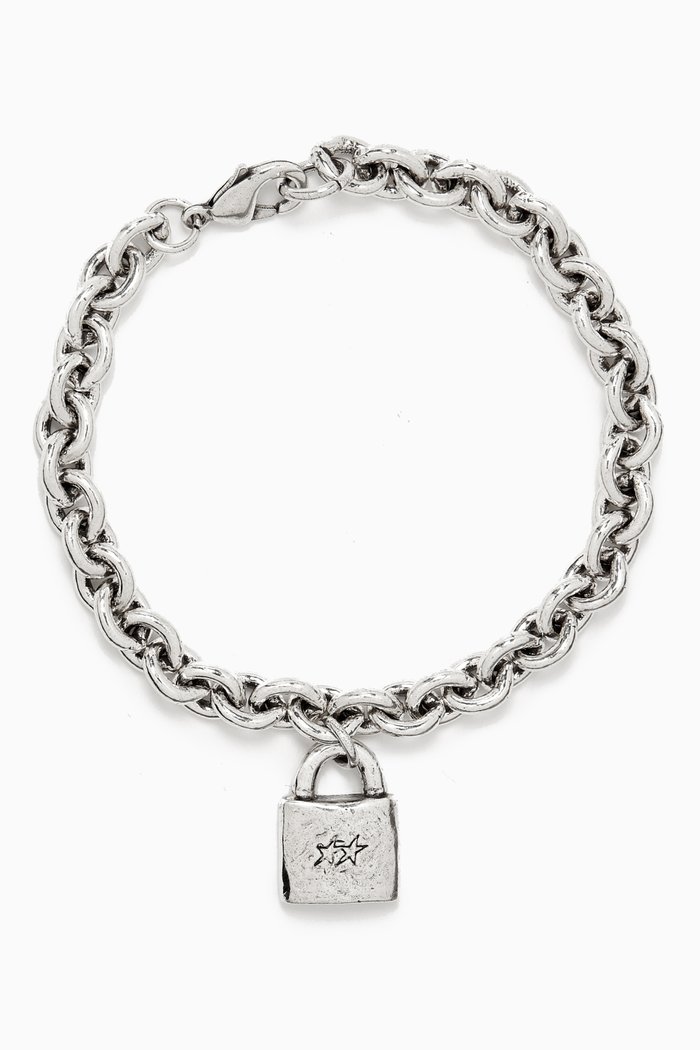 

Closed Bracelet in Silver-plated Metal