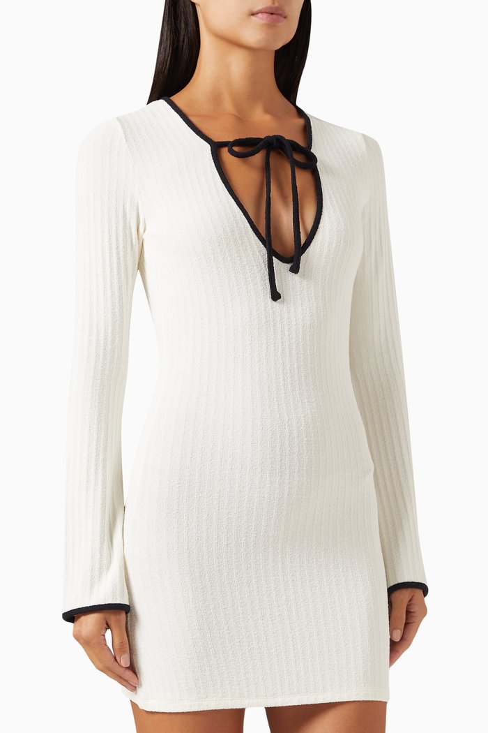 

Sophia Mini Dress in Terrycloth, Neutral