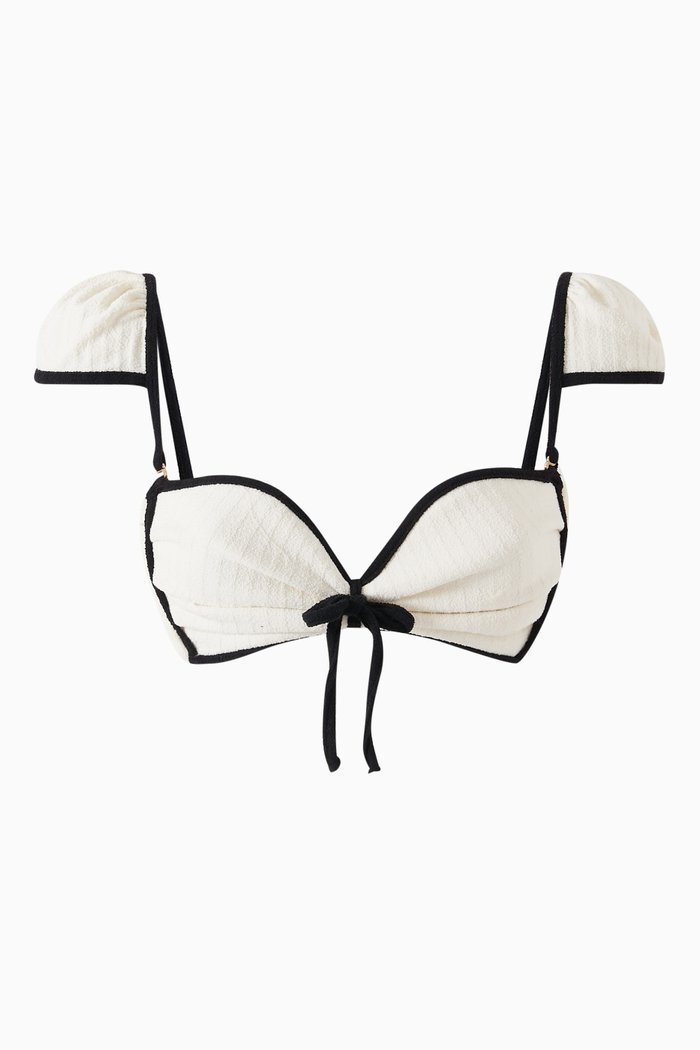 

Cabana Bikini Top in Terrycloth, Neutral