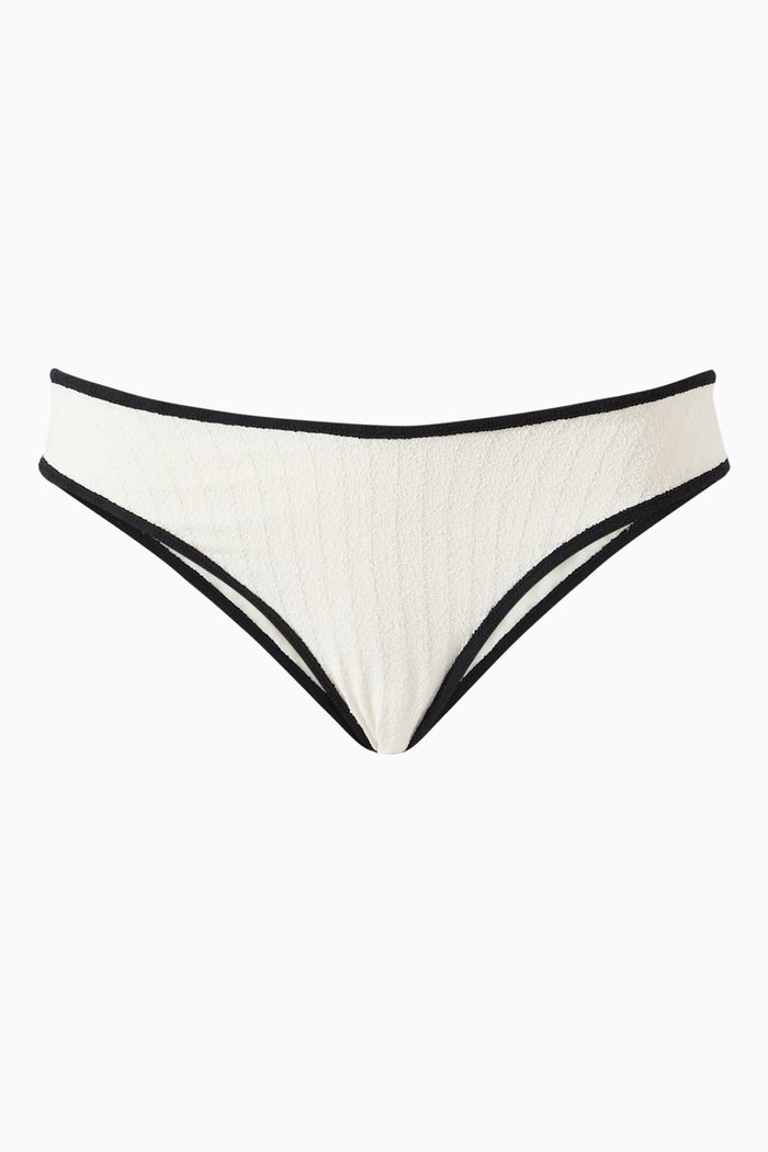 

Lulu Binded Bikini Briefs in Terrycloth, Neutral