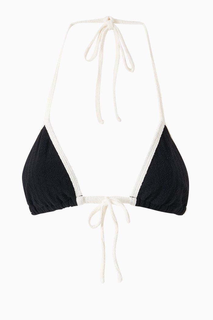 

Emma Bikini Top in Terrycloth, Black
